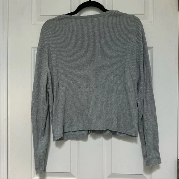 Grey Cropped Cardigan - Picture 3 of 6